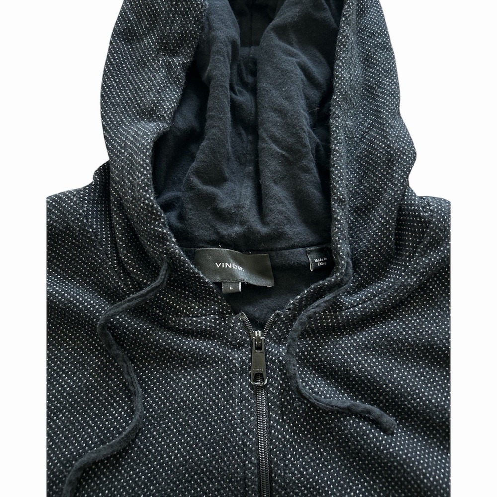Vince Full Zip Dark Black Men's Jacket Size Large - Picture 2 of 7